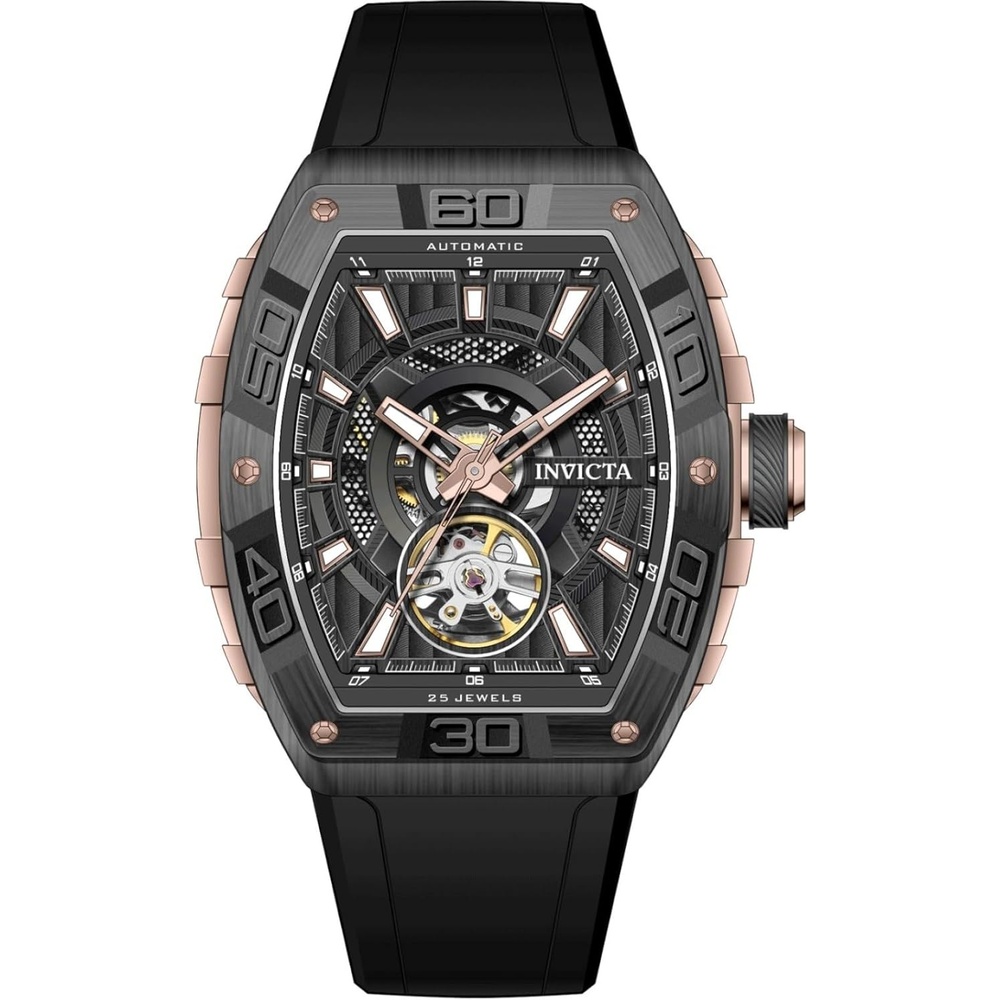 image:imageInvicta S1 Rally Men 40mm Stainless Steel  Aluminum  Carbon Fiber Gold Black dial 2802 Automatic